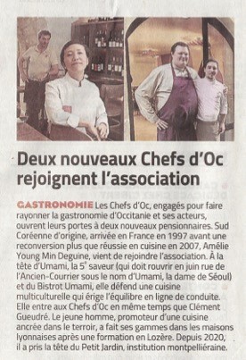 La cheffe Amélie Young Min intègre l’association des chefs d’OC
